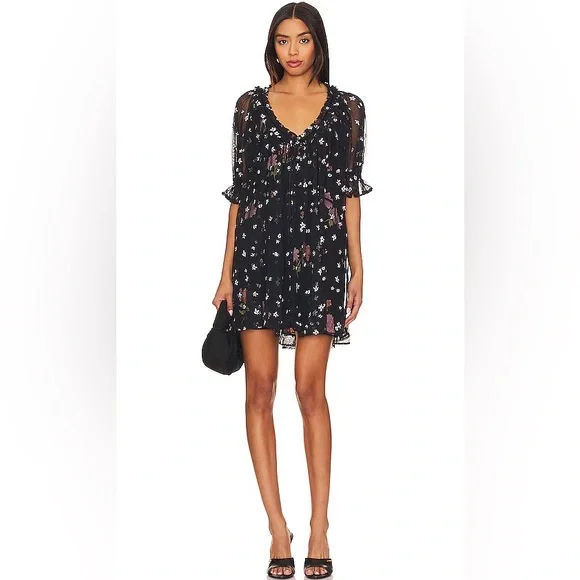 mesh dress tumblr Insatiable Long Sleeve Mesh Mini Dress Black